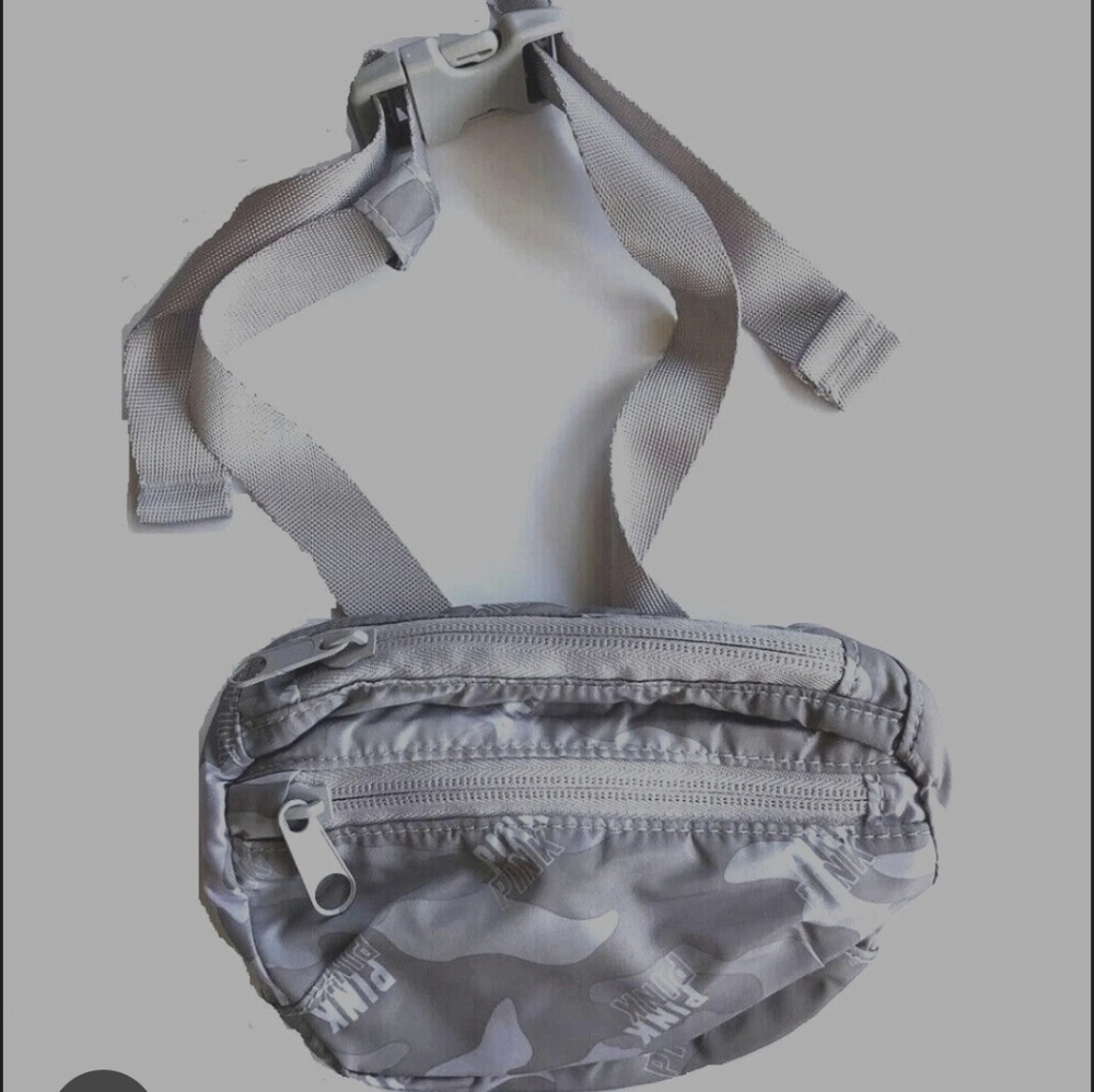 Gray Mesh Belt Bag